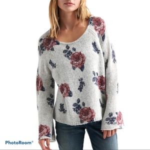 Lucky Brand Floral knit Sweater size S